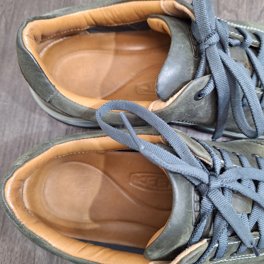Keen Gray-Green Leather Casual Sneakers - Picture 8 of 12
